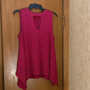 L Jennifer Lopez Raspberry Pink Sleeveless Knit Tunic
